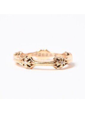 Chrome Hearts Ring &bone Plus & Bone CH Diamond Gold